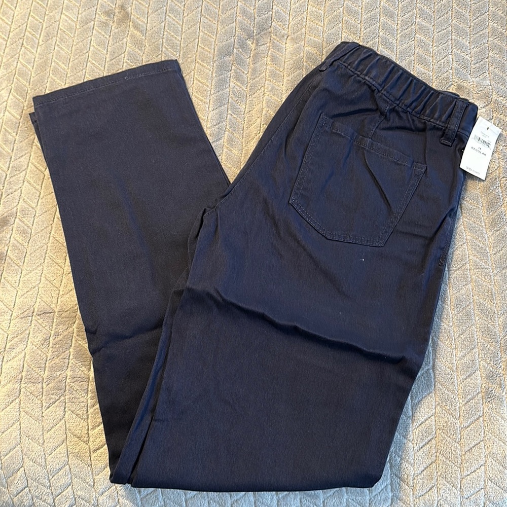 GAP Girls Pants Youth Size 14 Reg Blue School
Uniform Straight Leg Relaxed Fit